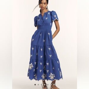 anthropologie ruched tiered dress By Anthropologie Ruched Tiered Dress